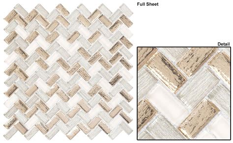 Glazzio tiles - Sheet Size: 12 1/16" x 12 1/16". Sheet Coverage: 1.01 SQF. Rows Per Sheet: 6. Tiles Per Sheet: 12. Cut into Borders: Any. Tile Thickness: 5/16" (8mm) Grout Joint: 1/16" (2mm) Mesh Mounted: Yes. * Due to the variance in installation methods, grout colors, lighting, image variances and computer monitor settings; the images above may not ...